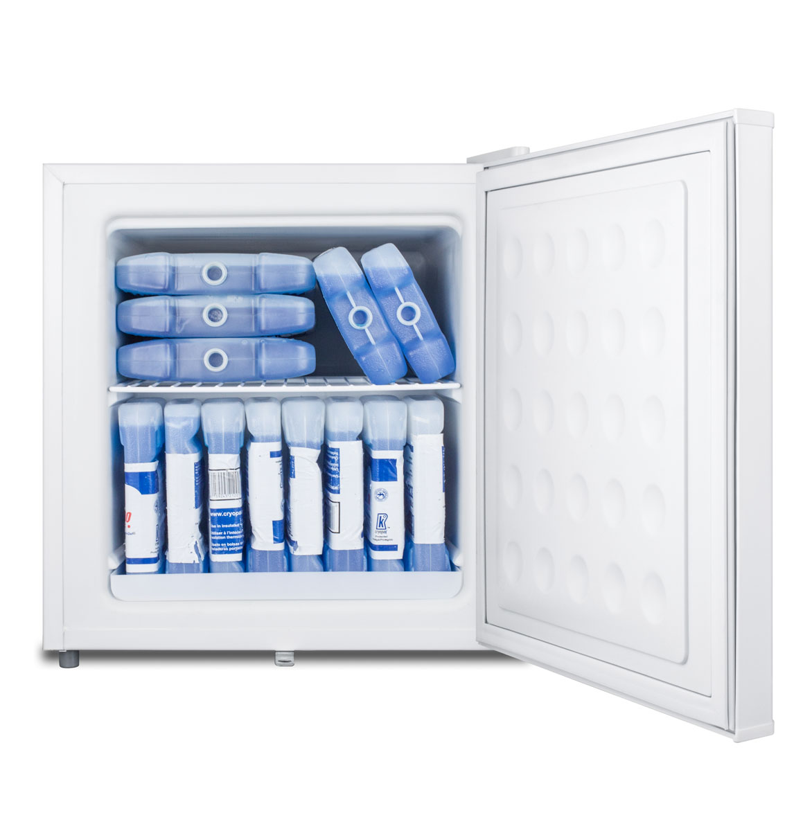 Compact all-freezer for general purpose use, manual defrost with lock